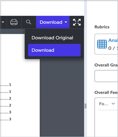 The Annotations viewer with the Download drop-down menu